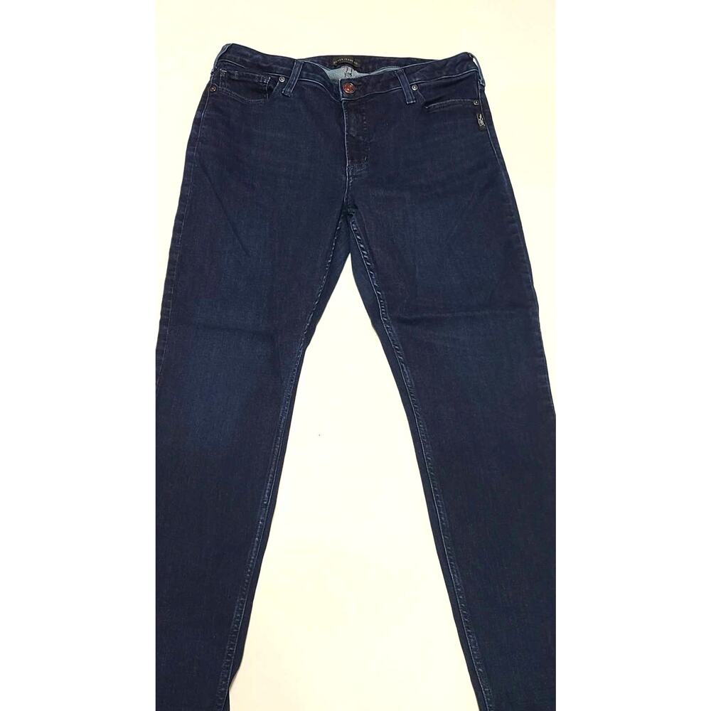Silver Mazy skinny men's jeans size 34 x 29 dark wash - Picture 2 of 6